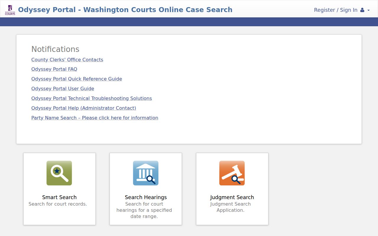 Pasco residents directory Washington Odyssey court search