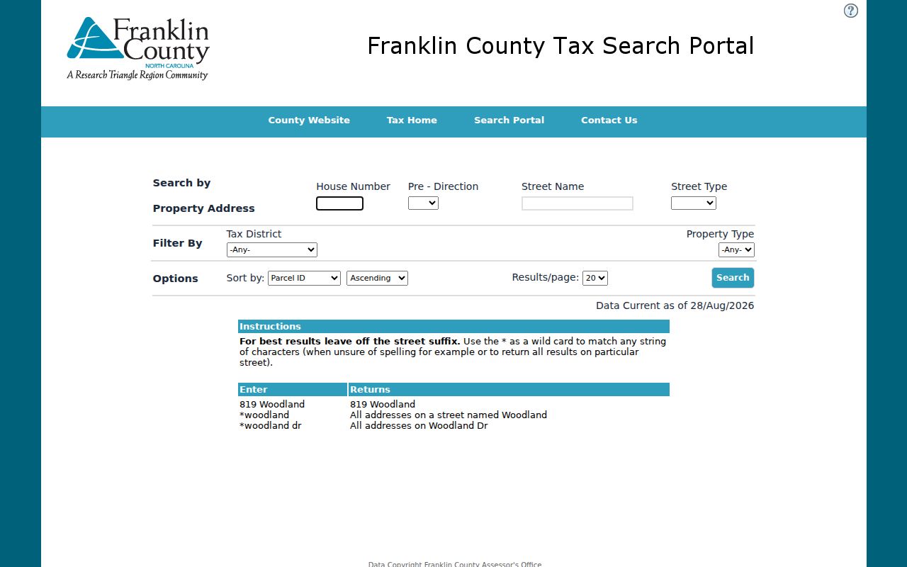 Pasco street directory Franklin County address search